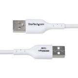 StarTech.com - Cable de Carga USB-A a USB-C Blanco de 2m - Cable de Carga USB Tipo C - Carga Rápida de 3A - Cable de Transferenc