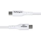 StarTech.com - Cable de Carga USB-A a USB-C Blanco de 2m - Cable de Carga USB Tipo C - Carga Rápida de 3A - Cable de Transferenc