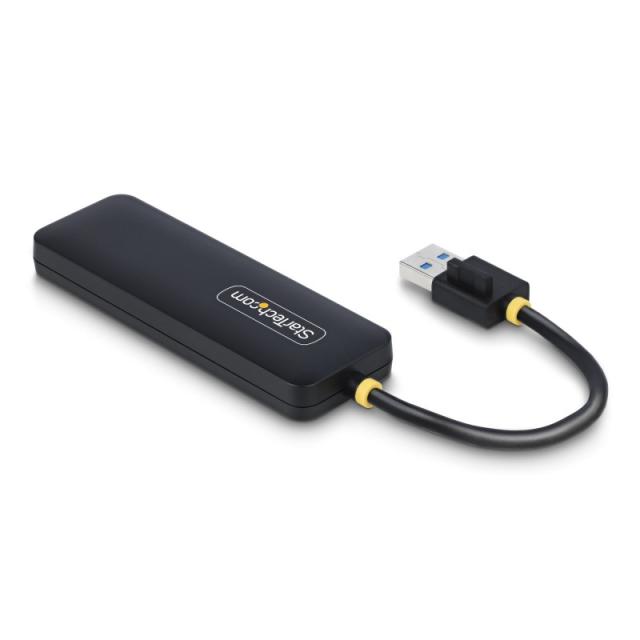 StarTech.com - Hub USB-A de 4 Puertos - Ladrón USB de 4 Puertos - Alimentado por el Bus - USB 3.0 de 5Gbps - Hub Portátil para V