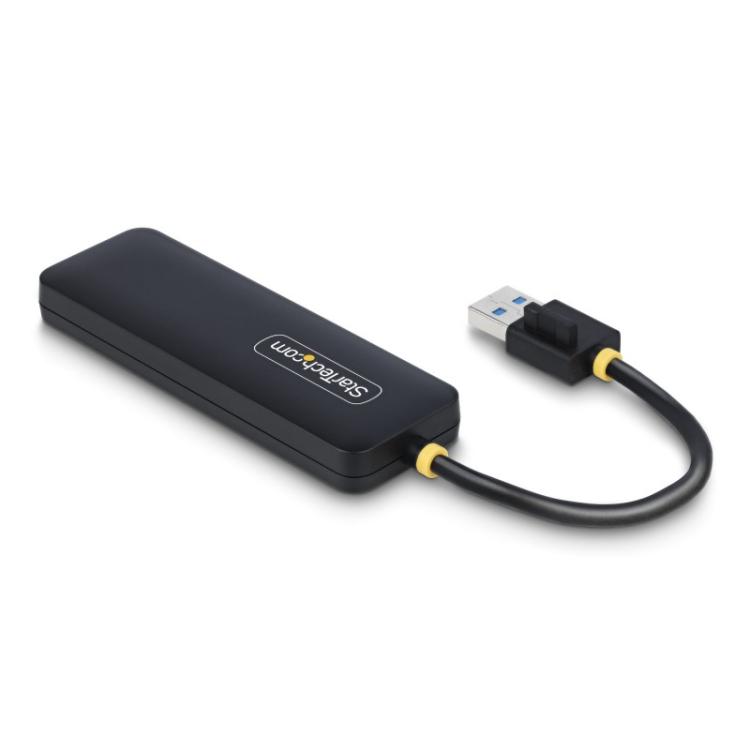 StarTech.com - Hub USB-A de 4 Puertos - Ladrón USB de 4 Puertos - Alimentado por el Bus - USB 3.0 de 5Gbps - Hub Portátil para V