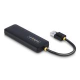 StarTech.com - Hub USB-A de 4 Puertos - Ladrón USB de 4 Puertos - Alimentado por el Bus - USB 3.0 de 5Gbps - Hub Portátil para V