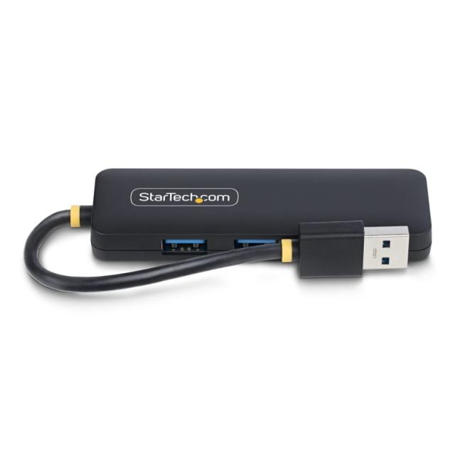 StarTech.com - Hub USB-A de 4 Puertos - Ladrón USB de 4 Puertos - Alimentado por el Bus - USB 3.0 de 5Gbps - Hub Portátil para V