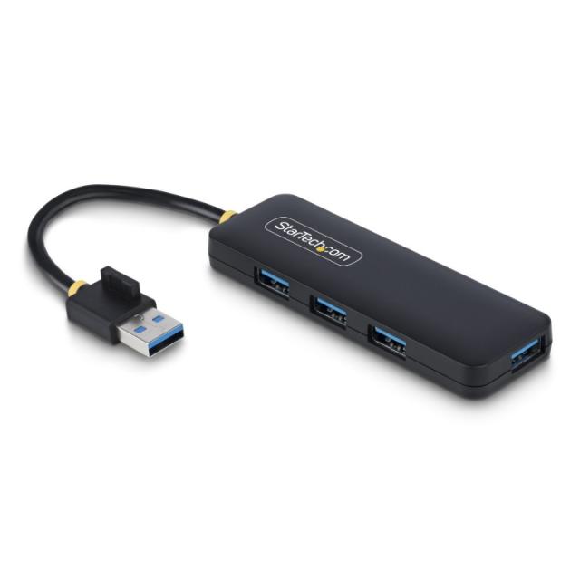 StarTech.com - Hub USB-A de 4 Puertos - Ladrón USB de 4 Puertos - Alimentado por el Bus - USB 3.0 de 5Gbps - Hub Portátil para V