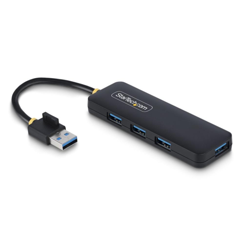 StarTech.com - Hub USB-A de 4 Puertos - Ladrón USB de 4 Puertos - Alimentado por el Bus - USB 3.0 de 5Gbps - Hub Portátil para V